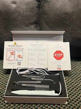 Nuderma Clinical High Frequency Wand – White Facial Treatment Device